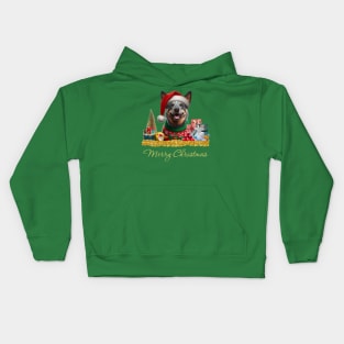 Merry Christmas Australian Cattle Dog Kids Hoodie